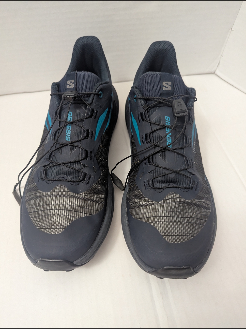 Salomon Genesis Men's Trail Running Shoe Carbon Tahitian Tide Sneaker Size 10 US